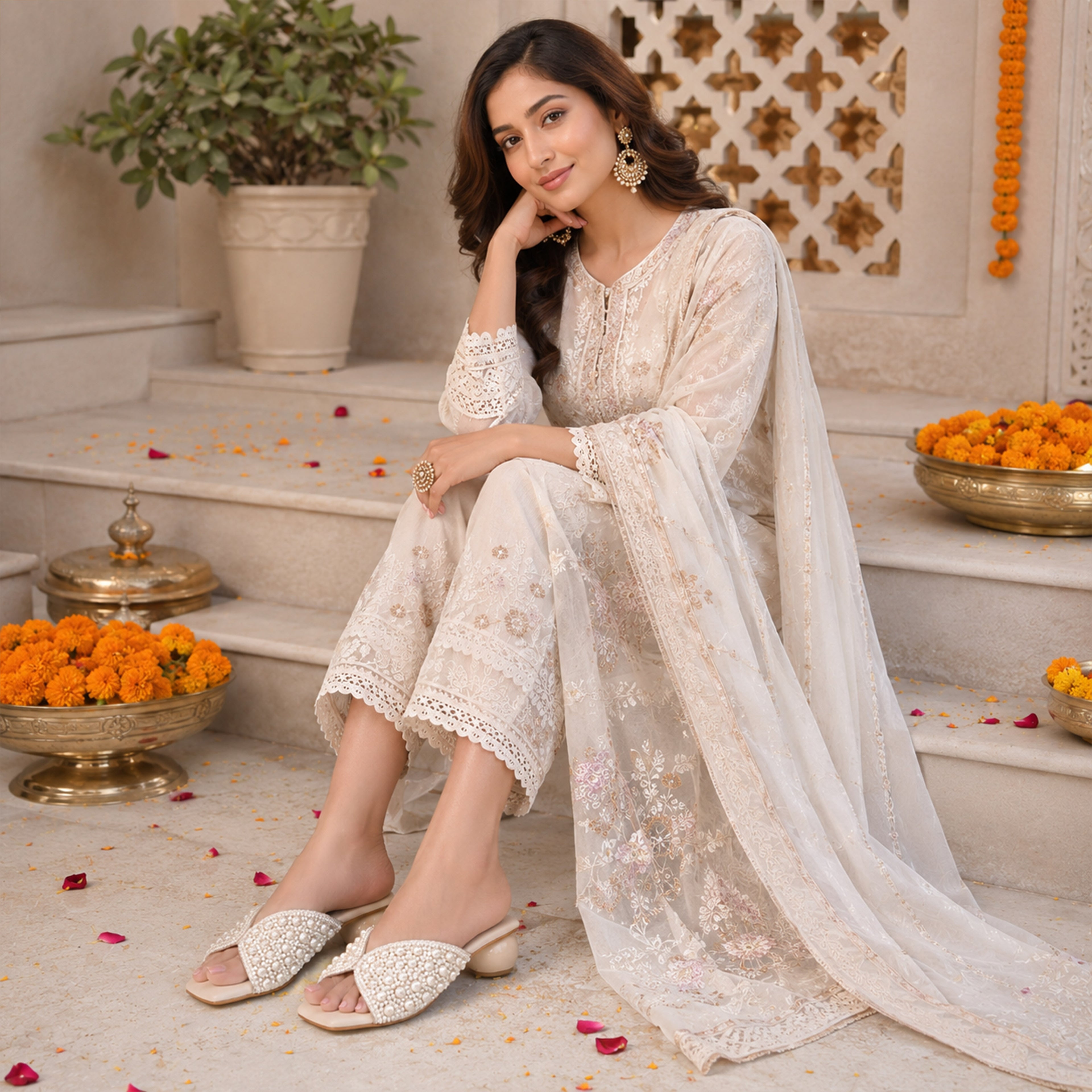Sitara Pearl Slip-Ons