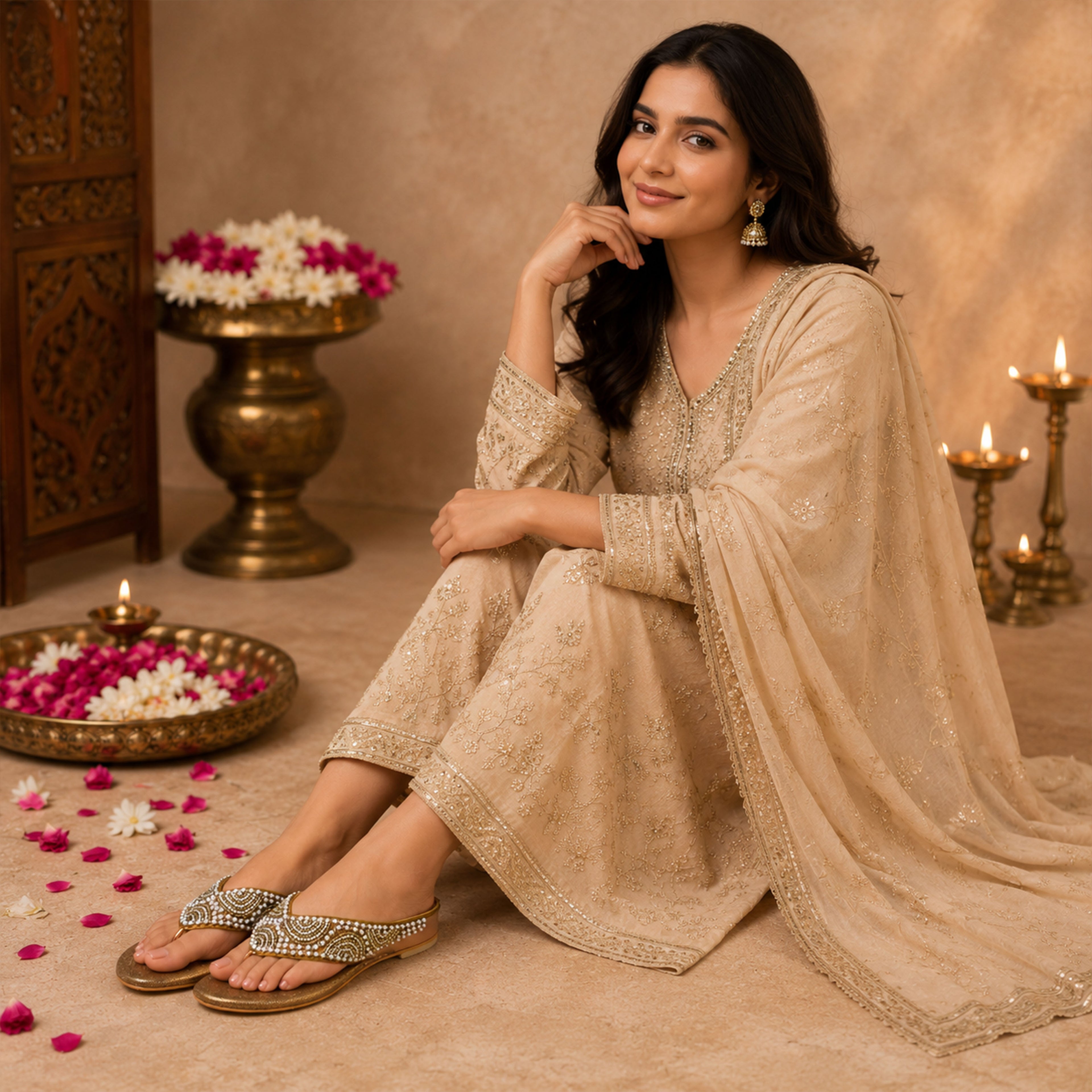 Payal Pearl Flats