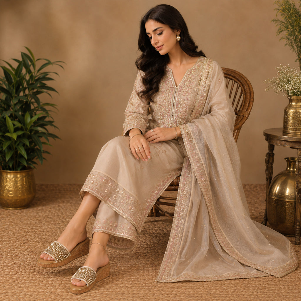 Payal Pearl Wedges