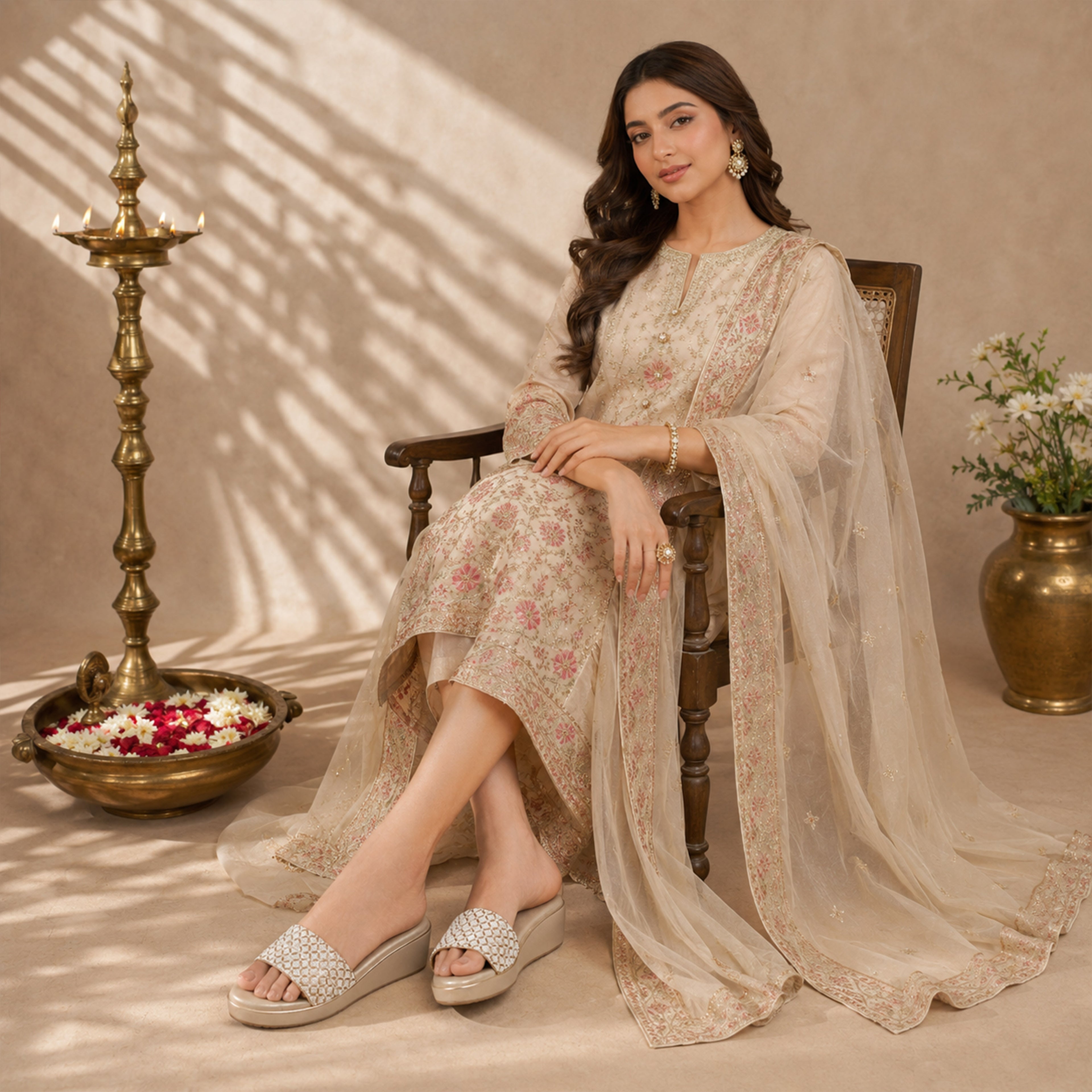 Payal Pearl Wedges
